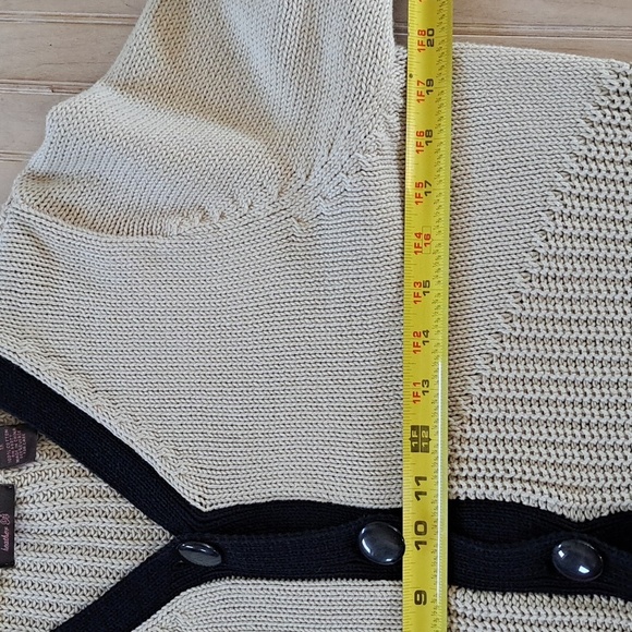 Heather B Pointelle Rib Duster Button Down Knit Slim Long Cardigan Sweater - Picture 8 of 10